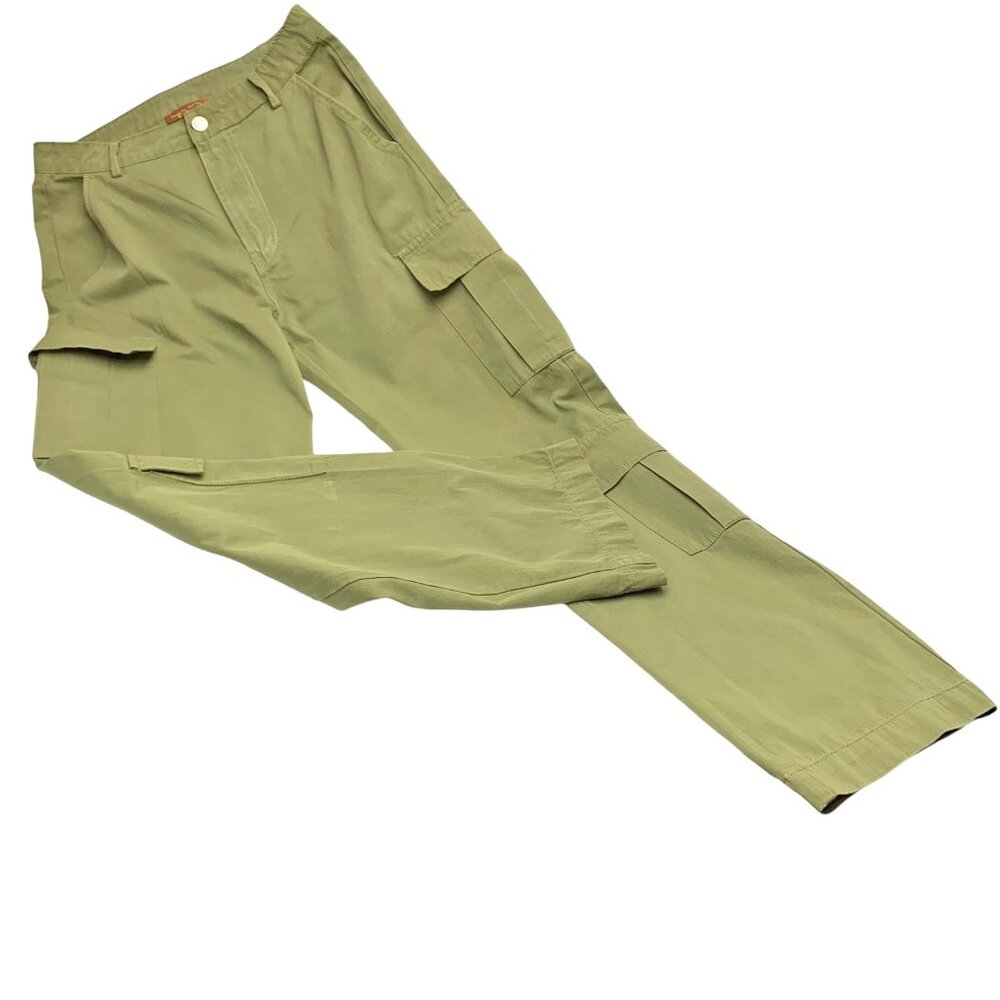 beige‎ botany Avocado 100% Cotton Cargo Utility Pants